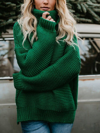 Damen Strickpullover mit Rollkragen