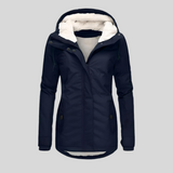 Winterjacke Damen | Regenjacke Damen | Wasserabweisend & warm gefüttert – Blau