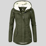 Winterjacke Damen | Regenjacke Damen | Wasserabweisend & warm gefüttert – Grün
