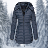 Winterjacke Damen | Steppjacke Damen | Abnehmbare Kapuze & wasserabweisende Oberfläche – Blau