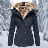 Winterjacke Damen | Steppjacke Damen | Kapuze & Zipper-Taschen für Wetterschutz – Blau