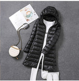 Winterjacke Damen | Steppjacke Damen | Lang geschnitten: mehr Wärmegefühl & Schutz – Schwarz