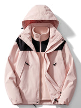 Winterjacke Damen | Übergangsjacke Damen | 3-in-1 Design: schnell anpassbar & zuverlässig bequem – Rosa
