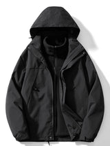 Winterjacke Damen | Übergangsjacke Damen | 3-in-1 Design: schnell anpassbar & zuverlässig bequem – Schwarz