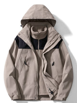 Winterjacke Damen | Übergangsjacke Damen | 3-in-1 Design: schnell anpassbar & zuverlässig bequem – Khaki