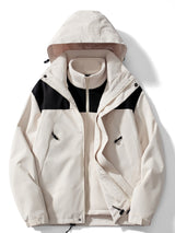 Winterjacke Damen | Übergangsjacke Damen | 3-in-1 Design: schnell anpassbar & zuverlässig bequem – Weiß