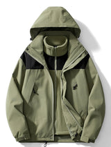 Winterjacke Damen | Übergangsjacke Damen | 3-in-1 Design: schnell anpassbar & zuverlässig bequem – Grün