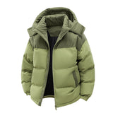 Winterjacke Herren | Gefütterte Kapuzenjacke | Outdoor Jacke Herren – Grün