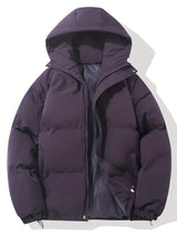 Winterjacke Herren | Steppjacke Herren | Integrierte Kapuze & elastische Abschlüsse – Violett