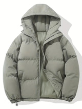 Winterjacke Herren | Steppjacke Herren | Integrierte Kapuze & elastische Abschlüsse – Grün