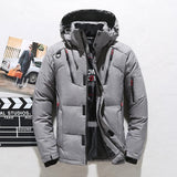 Winterjacke Herren | Steppjacke mit Kapuze | Windfest & Warm für kalte Tage – Grau