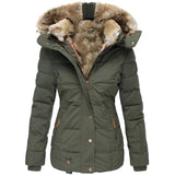 Winterjacke Damen Regular Fit – Grün