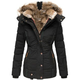 Winterjacke Damen Regular Fit – Schwarz