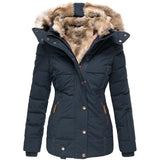 Winterjacke Damen Regular Fit – Marineblau
