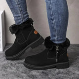 Winterstiefel Damen | Profilsohle für starken Grip | Damen Winterboots – Schwarz