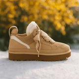 Winterstiefeletten Damen | Rutschfeste Profilsohle & Wärmendes Tragegefühl – Beige