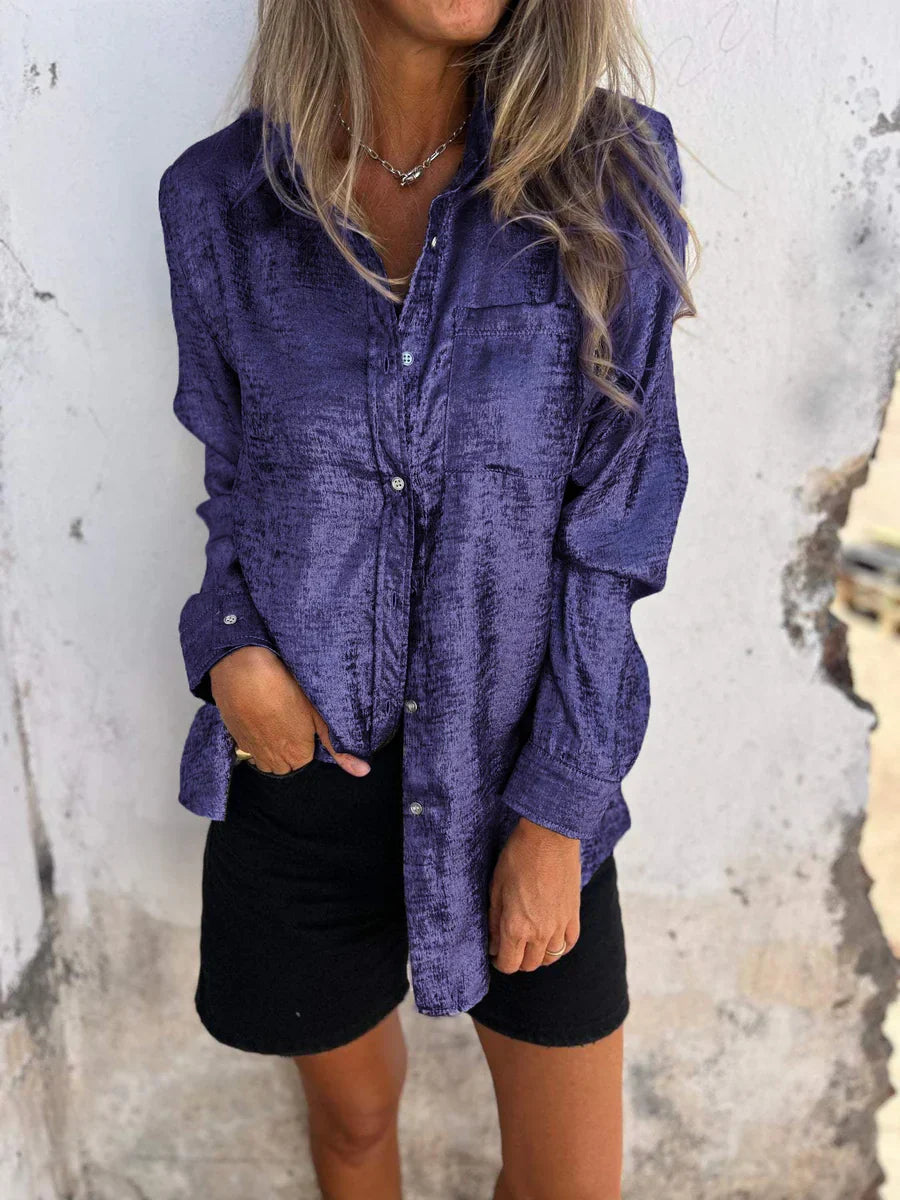 Langarmshirt Mit Pailletten Für Damen | Button Down