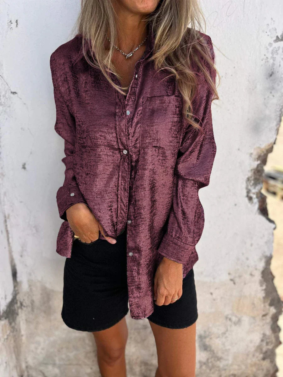 Langarmshirt Mit Pailletten Für Damen | Button Down