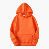 Peter | Herren Klassischer Pullover Hoodie im Casual-Stil – Orange