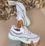 Hannah | Elegante Sneaker Damen Look – Weiß-Grün