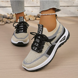 Hannah | Elegante Sneaker Damen Look – Schwarz-Khaki