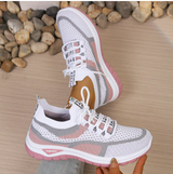 Hannah | Elegante Sneaker Damen Look – Weiß-Rosa