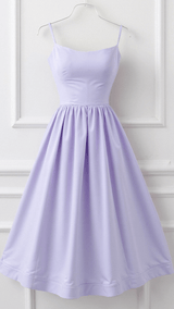 Regine | Damen A-Linien-Midikleid im Ascot-Stil – Lila