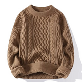 Emma | Damen Frühjahrs Strukturierter Rundhals-Pullover – Braun