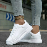 Doris | Damen Modische Streetstyle-Freizeit-Sneaker – Weiß