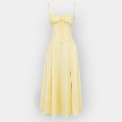 Elegantes Damen Korsett-Kleid Midi