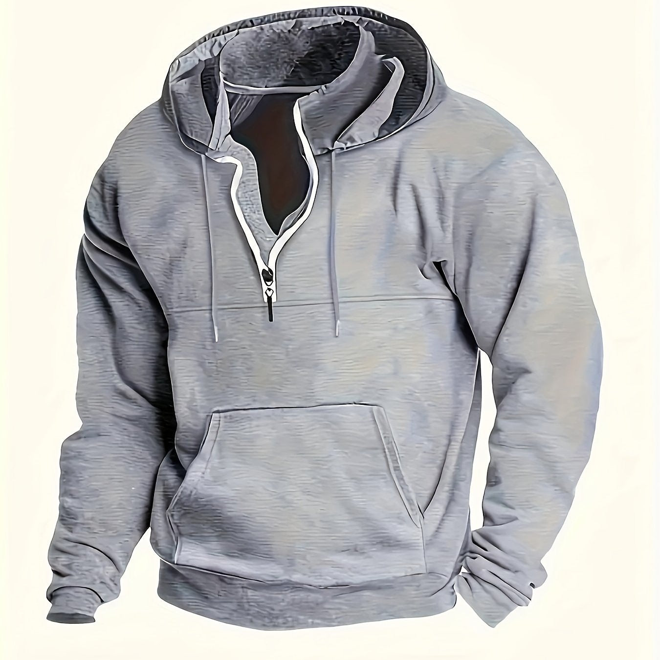 Lässiges Herren Kapuzenshirt mit Reißverschluss | Baumwolle | Sportlich