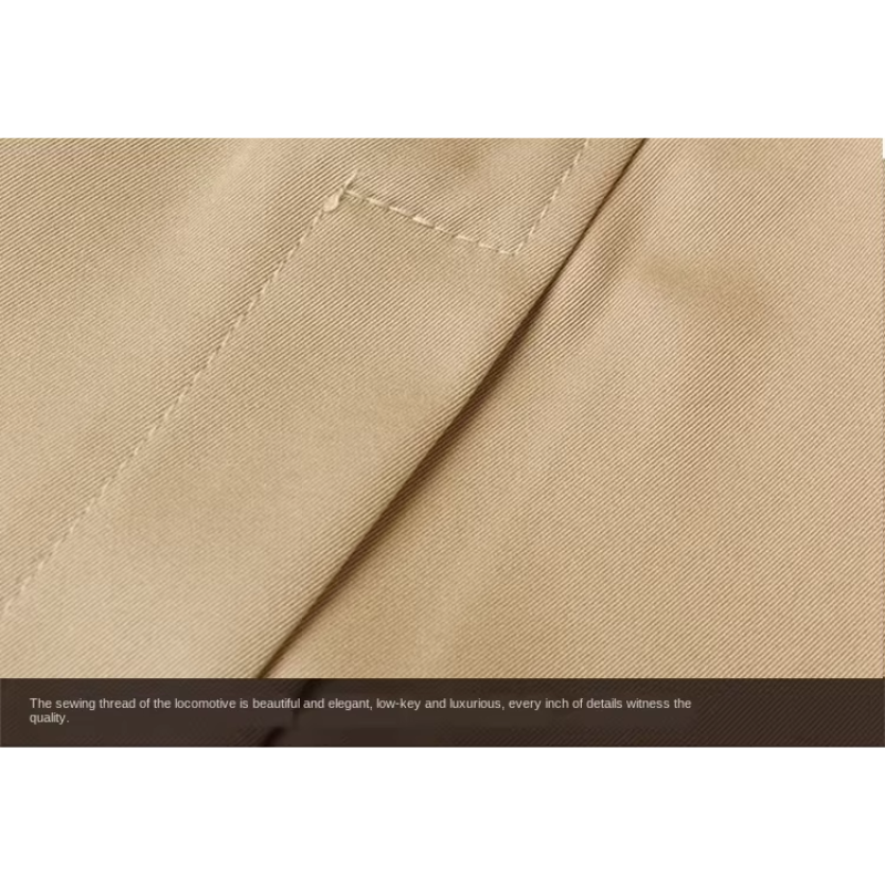 Herren Trenchcoat Lang mit Gürtel - Eleganter Businessmantel