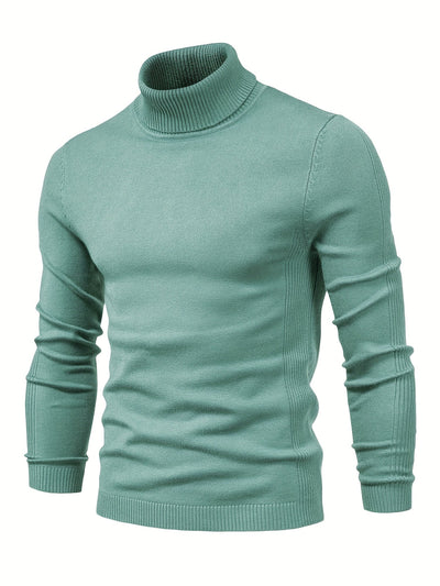 Eleganter Herren Rollkragenpullover aus Merinowolle