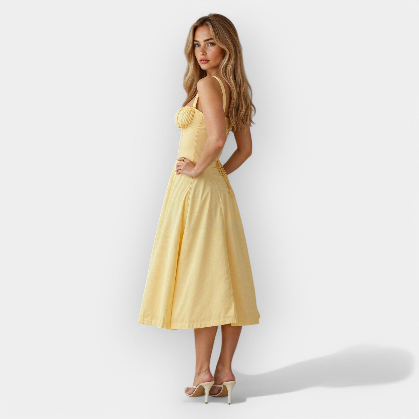 Elegantes Damen Korsett-Kleid Midi