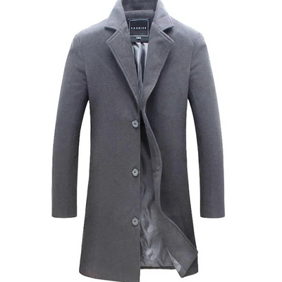 Herren Wintermantel - Eleganter Wollmantel mit warmer Fütterung für Business & Freizeit