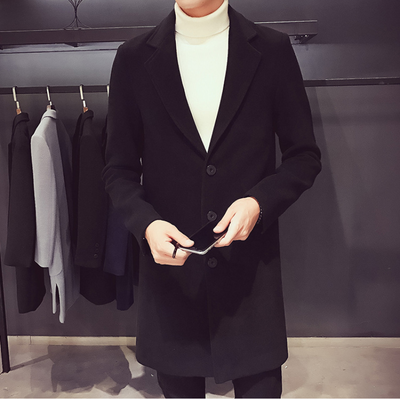 Herren Woll-Mantel Elegante Business Jacke - Büro und Freizeit