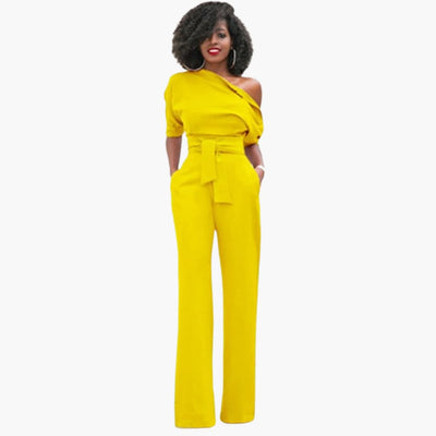 Eleganter One-Shoulder Damen Overall