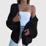 Johanna | Entspannter Und Stilvoller Strickjacke Für Damen – Schwarz