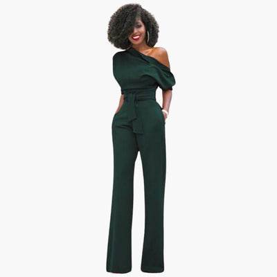 Eleganter One-Shoulder Damen Overall