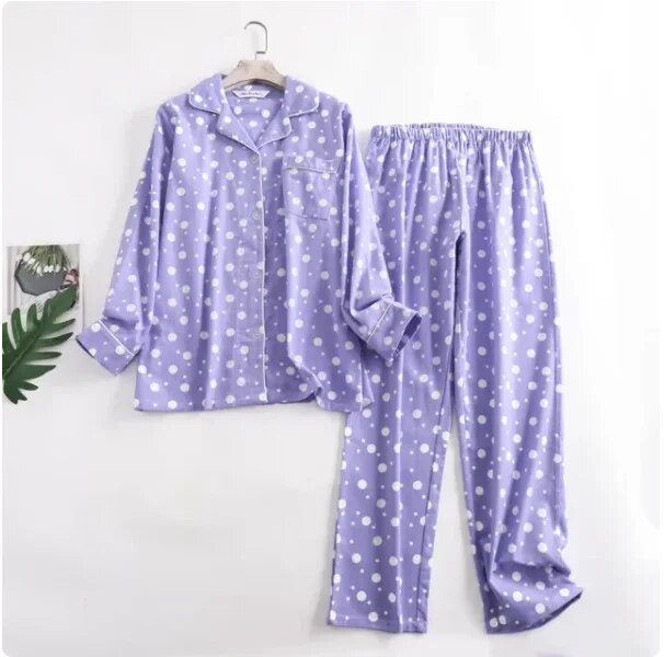 Bequemes Damen Pyjama-Set mit lebendigen Mustern | Zweiteiler