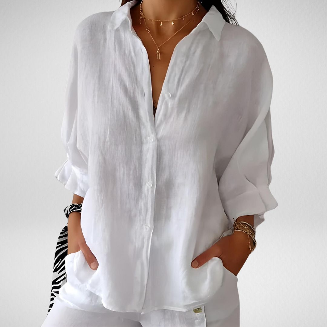 Brooksie® | Elegante Bluse mit gerafften Details