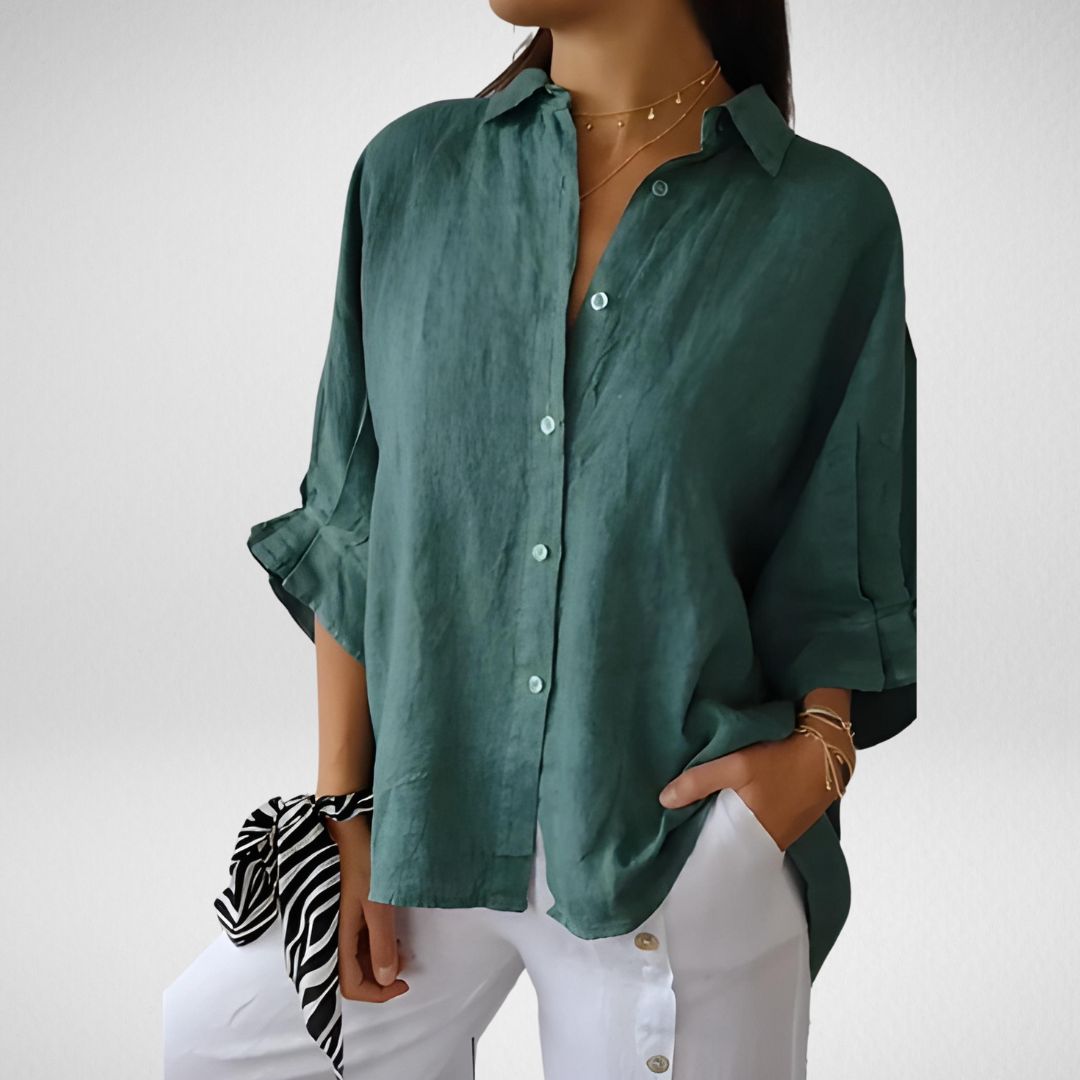 Brooksie® | Elegante Bluse mit gerafften Details