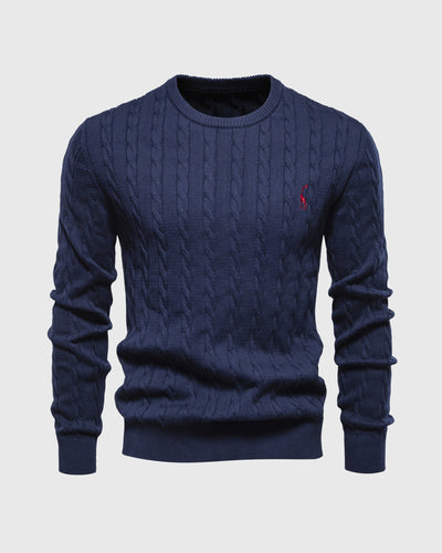 Zopfmuster Pullover für stilvolle Herren