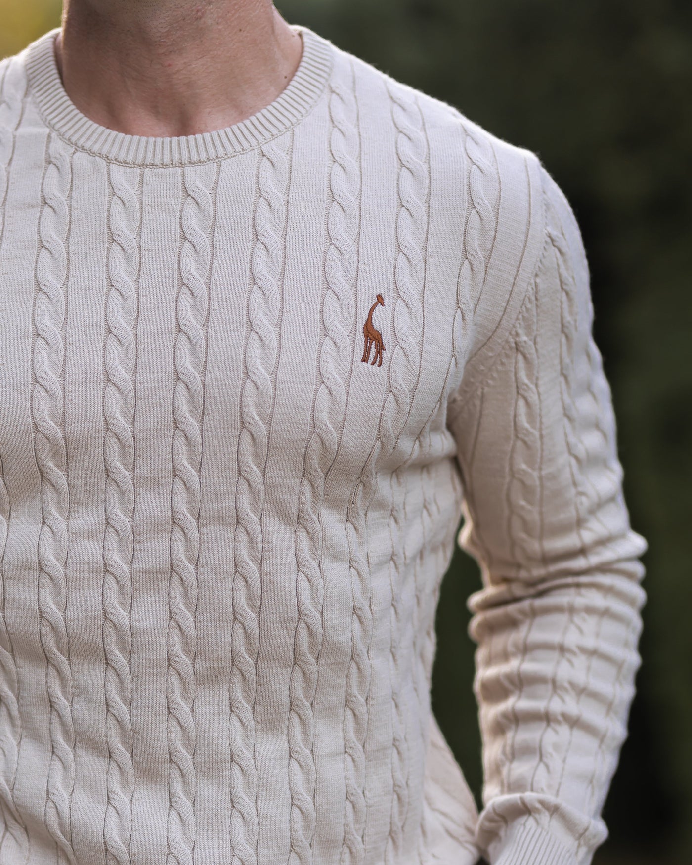 Zopfmuster Pullover für stilvolle Herren