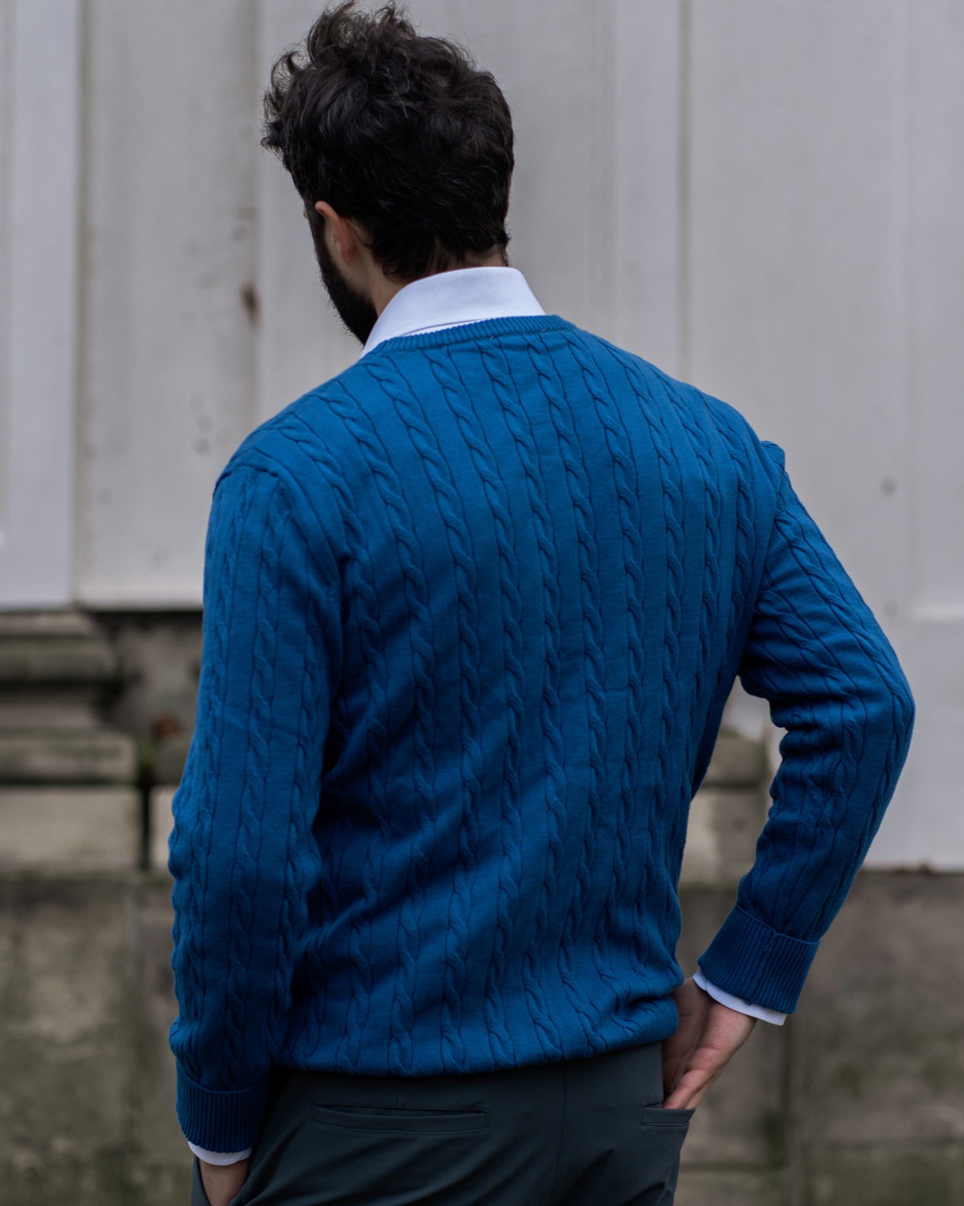 Zopfmuster Pullover für stilvolle Herren