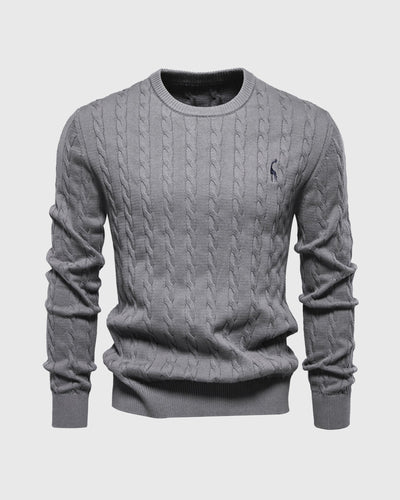 Zopfmuster Pullover für stilvolle Herren