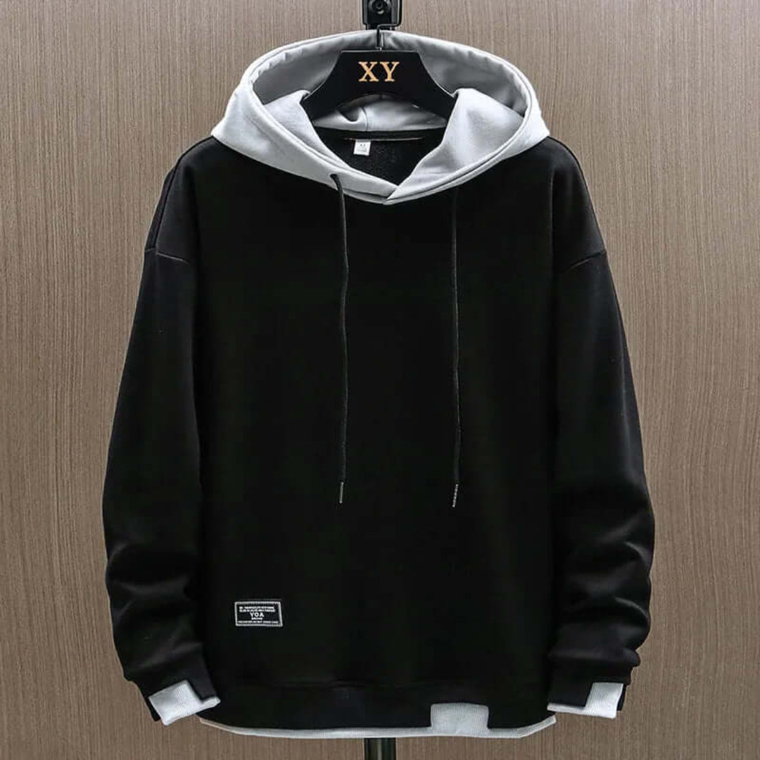 Zwei-Ton Kapuzenpulli im Oversized-Stil