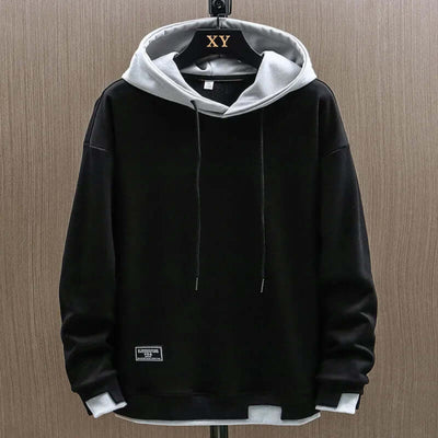 Zwei-Ton Kapuzenpulli im Oversized-Stil