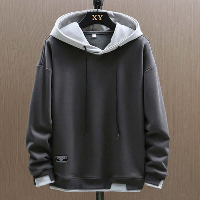 Zwei-Ton Kapuzenpulli im Oversized-Stil