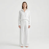 Zweiteiliger Set Damen | Oversized Schnitt & bequemer Kordelbund – Weiß